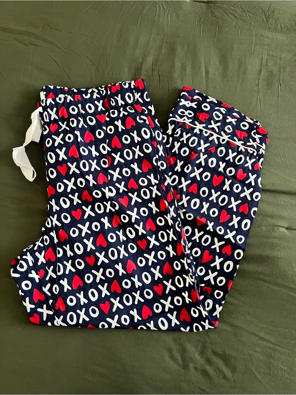 J. Crew Navy Blue XOXO & Red Heart Kids Pajama Pants